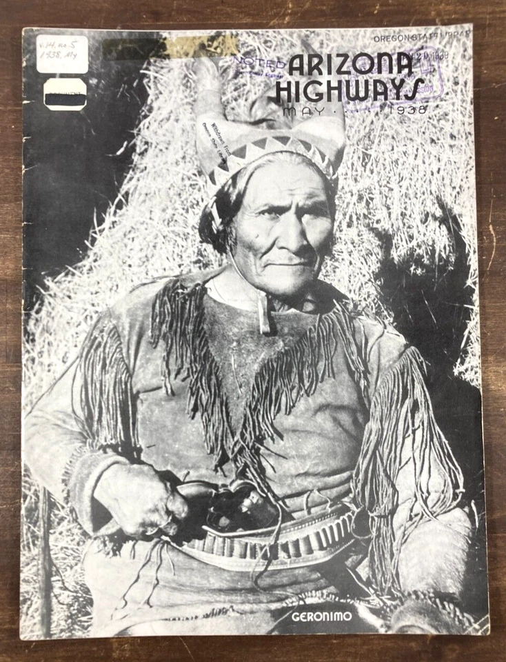 Arizona Highways Magazine May 1938 Volume 14 No. 5 Geronimo Cover Clifton Jail - Image 1 of 4