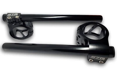 KIT coppia SEMIMANUBRI HANDLEBARS racing UNIVERSALI ergal CNC 51 MM NERI - Image 1 of 2