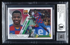 2019-20 Panini Colecciones Este Liga Stickers Ansu Fati #13BIS Auto Rookie RC