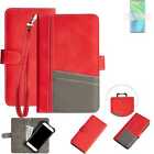 Waleltcase for Xiaomi Mi Note 10 red + gray protective cover case bookstyle Hl