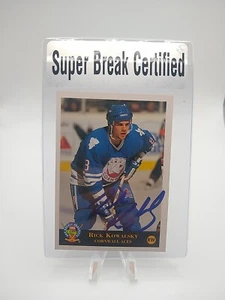 1993-94 Classic Rick Kowalsky #136 Autograph Super Break Certified Hockey Card - Picture 1 of 2