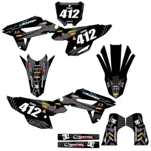 2022-2023 CRF 250 R MAYHEM Black Senge Graphics Kit Compatible with Honda - Picture 1 of 10