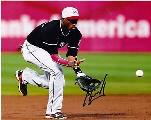 ADEINY HECHAVARRIA  MIAMI MARLINS    ACTION SIGNED 8x10