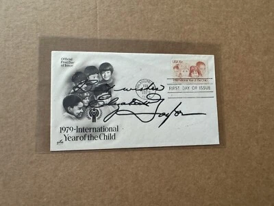 US Autographed FDC (32) 1979 Intl Yr Child #1772 +Elizabeth Taylor +Movie Star - Image 1 of 2