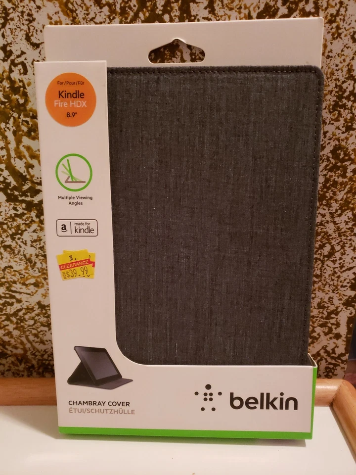 FUNDA BELKIN CHAMBRAY PARA KINDLE FIRE HD 8.9" COLOR GRIS Foto 1 de 3