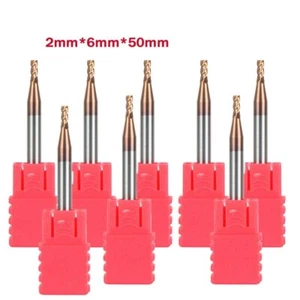 8 Stück 2 mm Vollhartmetall Schaftfräser 4 Flöten TiAIN beschichtet Länge 50 mm Schneidwerkzeug - Bild 1 von 4
