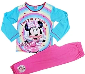 Neu mit Etikett Disney Minnie Mouse Schlafanzug - 18-24 Monate bis 92 cm - Happy As A Rainbow - Bild 1 von 5