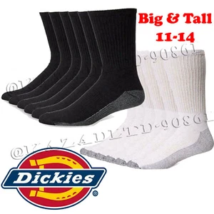 12 Pairs DICKIES Mens Crew Boot Work Socks Thick Heavy Duty Big & Tall 11-14 lot - Picture 1 of 3