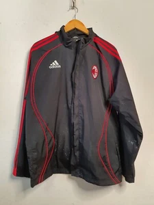 vintage adidas jacket size small black full zip coaches jacket ac milan training - Picture 1 of 20