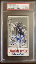 Lawrence Taylor #57 Auto 1992 GameDay Card Ticket PSA Authenicated