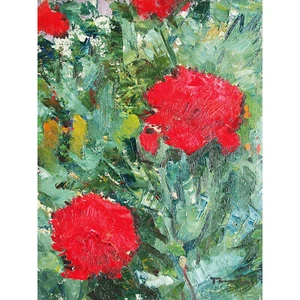 Tonitza Nelken Rote Rosen Kunstplakat extragroßer Leinwanddruck - Bild 1 von 6