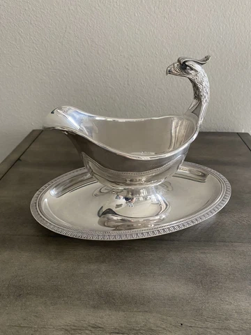 Christofle Malmaison Silver Gravy Boat Cover
