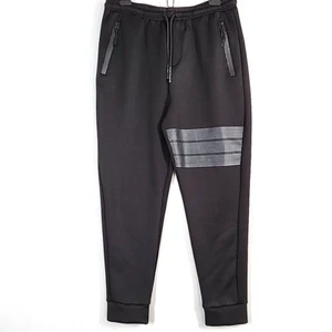 Public Record Tech Jogger Pants Men XL Black Performance Zip Pockets Track Gym - Picture 1 of 16