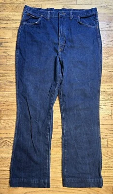 Pantalones de mezclilla crudos de tiro alto hechos en EE. UU. 40x31 vintage Sheplers para hombre Foto 1 de 4