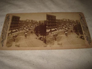 Standard Series Stereoview View of Broadway New York City Late 1800's - Bild 1 von 3