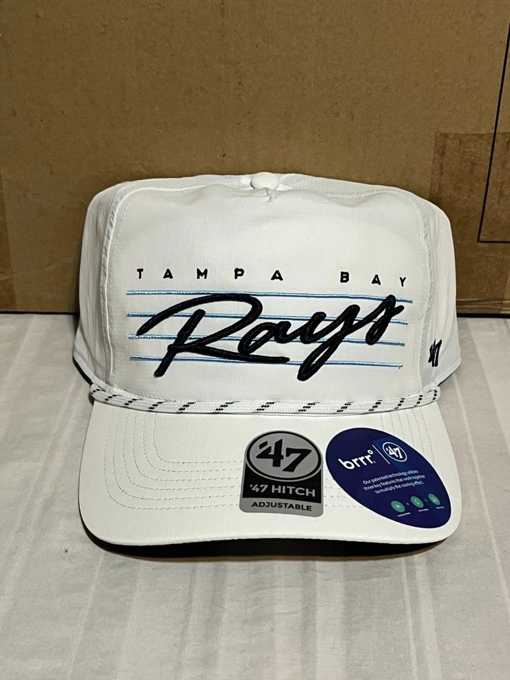 2024 TAMPA BAY RAYS 47' Downburst White Rope Hitch Adjustable SNAPBACK Hat