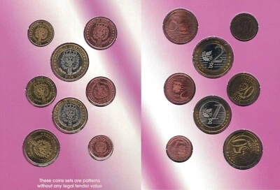 RUSSIA 8 DIF UNC SET 1 CENT - 2 EURO 2004 YEAR PATTERN ESSAI PROVA - Image 1 of 2