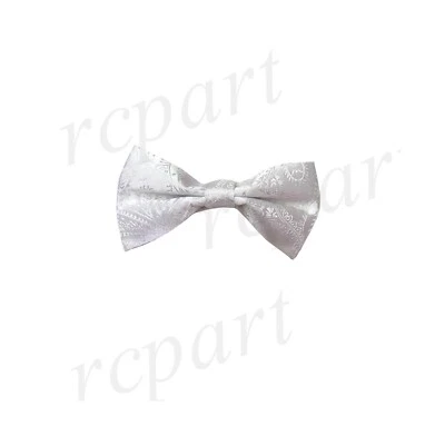 New Boy's kid's pre tied bowtie paisley formal wedding black red purple silver - Image 1 of 2