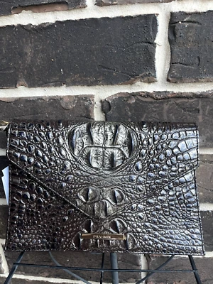 Nuevo con etiquetas Brahmin Sara Bolso sin asas Cuero Umbra dorado carbón gris oscuro Foto 1 de 4