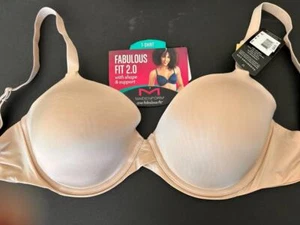 Maidenform T shirt bra size 32D 32DD 34DD 38DD 40DD NEW pad wire 7543 Fab Fit - Picture 1 of 6