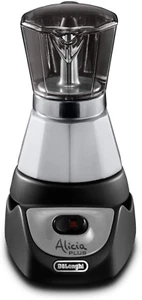 Alicia plus EMKM4.B Caffettiera Moka Elettrica 2-4 Tazze, 450 W, Nero/Argento - Foto 1 di 12