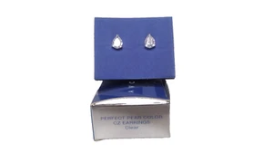 Vintage 2004 Avon Perfect Pear Color CZ Ohrringe - klar - Bild 1 von 5