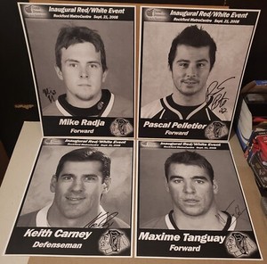 Lot 16 Rockford Icehogs Signed 2008 Inaugural Red/White Event 8 1/2 x 11" Prints