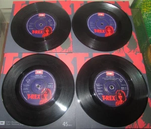 T REX Job Lot of 4 X ORIG UK EMI 45"s 1975 - 76 LONDON BOYS NEW YORK CITY etc - Picture 1 of 4