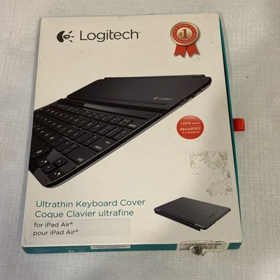 Logitech Black Ultra Thin Wireless Bluetooth Keyboard Cover i5 For iPad Air! NEW - Image 1 of 4
