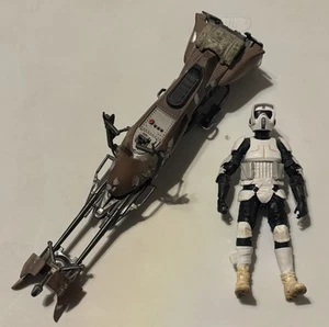 "Figura suelta de 6"" Star Wars The Black Series - Scout Trooper con bicicleta Speeder" - Imagen 1 de 4