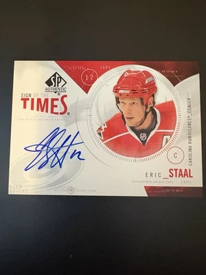 2009-10 SP Authentic - Sign of the Times Eric Staal Auto - Image 1 of 4