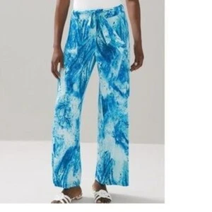 White House Schwarzmarkt Batik weites Bein Palazzohose in Large - Bild 1 von 6