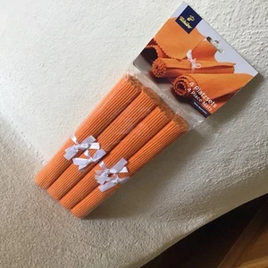 4 Platzsets Tischsets Tchibo Neu, Reine Baumwolle, Orange, ca. 48x33cm - Bild 1 von 7