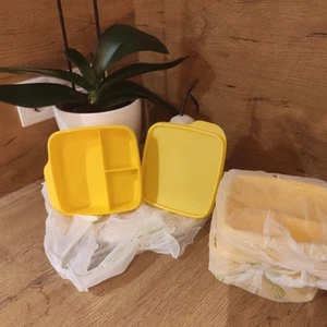 Tupperware Clevere Pause 550 ml gelb 1 Stück Brotdose mit Unterteilung NEU - Bild 1 von 2