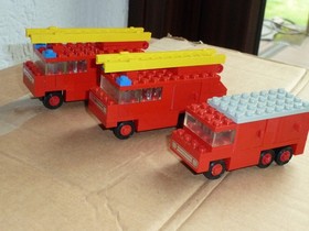 Lego Legoland 2x620 Fire Engine Ladder Truck and 1x602 Equipment Truck Old Vintage