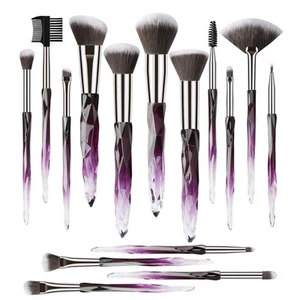 Makeup Brushes, 15PCS Crystal Makeup Brush Set Premium Synthetic Foundation F... - Picture 1 of 7