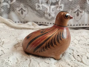 Handbemalte Tonala Mexiko Volkskunst Keramik Vogel Hand Figur - Bild 1 von 9