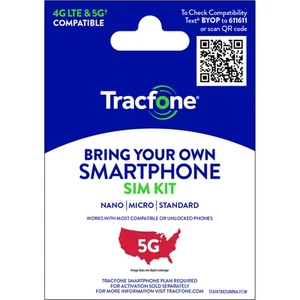 Tracfone Bring Your Own Phone Prepaid SIM Kit | 3-in-1 CDMA / GSM Sim Cards - Picture 1 of 5