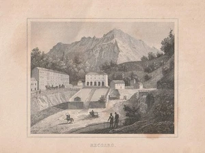 c1850 Recoaro Terme Vicenza Venetien Italien Italia Stahlstich-Ansicht - Picture 1 of 1