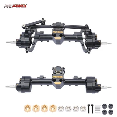 Conjunto de eixos de portal de latão mais pesado com engrenagens para peças de atualização axial SCX24 1/24 - Imagem 1 de 4