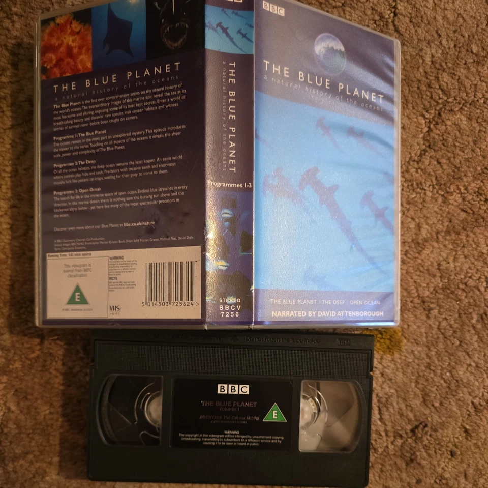 Blue Planet, Natural History of the Oceans, Programmes 1-3, PAL VHS Video - Image 1 of 1
