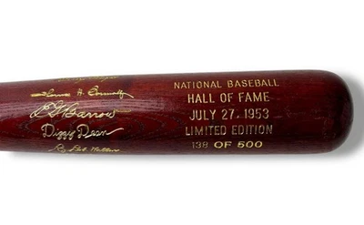 Bate conmemorativo de béisbol nacional de la corte 138/500 27 de julio de 1953 Dean Simmons Foto 1 de 2