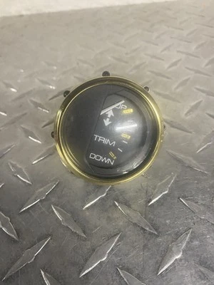 FARIA TRIM GAUGE GP9026A CARA NEGRA Y BISEL DORADO BARCO MARINO 2" Foto 1 de 4