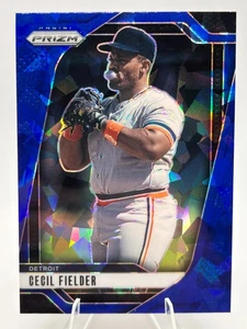 2025 Panini Prizm Cecil Fielder Blue Cracked Ice Prizm Detroit Tigers #236 - Picture 1 of 12