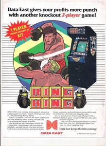 Ring King Data East  Video Arcade Game Ad Flyer from RePlay Magazine 1986 - Picture 1 of 1