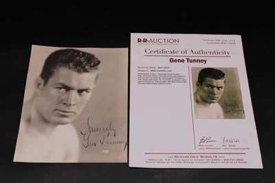 Foto autógrafa vintage firmada por Gene Tunney acabado mate boxeo ZJ20506 Foto 1 de 4