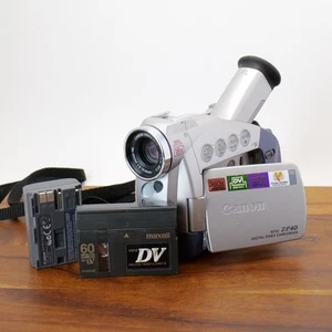 Canon ZR40 MiniDV Camcorder 360X Zoom Video Camera Tested - Picture 1 of 8