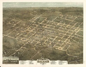 COLECCIÓN DE MAPAS PANORÁMICOS VINTAGE DE CAROLINA DEL NORTE EN CD - Imagen 1 de 1