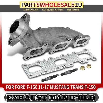 RH Exhaust Manifold w/ Gasket Kit for Ford F-150 Mustang Transit-150 250 350 HD - Image 1 of 4