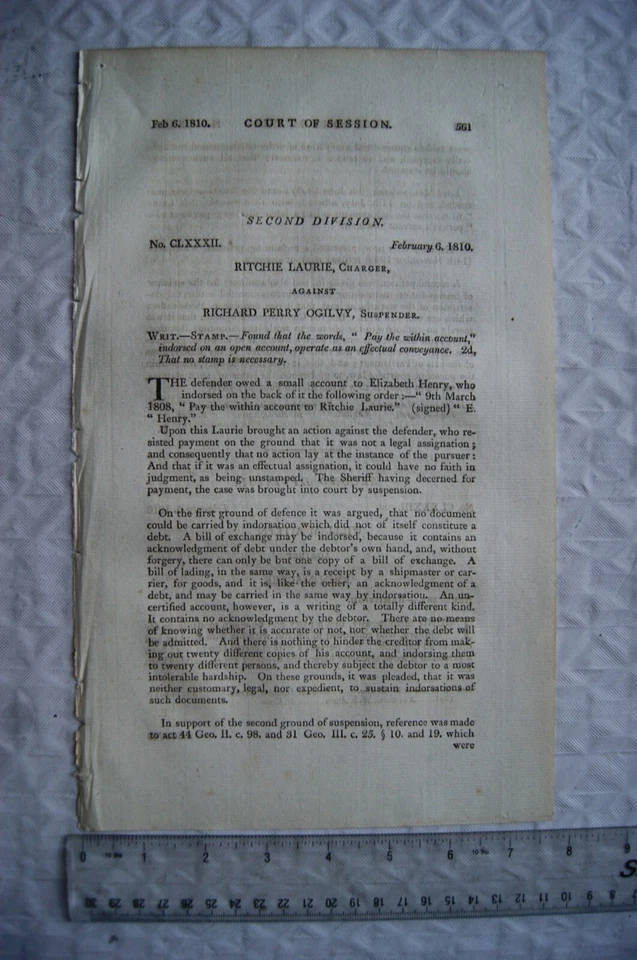 1810 Decision Ritchie Laurie & Richard Perry Ogilvy - Image 1 of 1